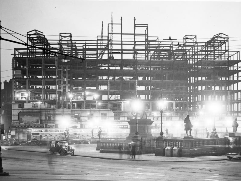 The construction of the Queens Hotel in January 1937.