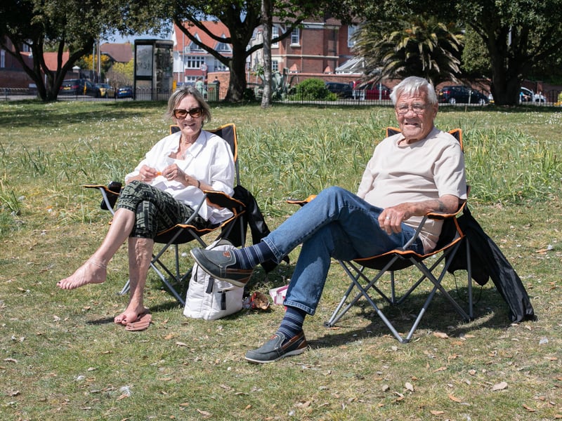 Hot weather pictures in Southsea, Portsmouth.

Pictured:Heather and Brian Gordon enjoying the weather at Canoe Lake

Picture: Habibur Rahman