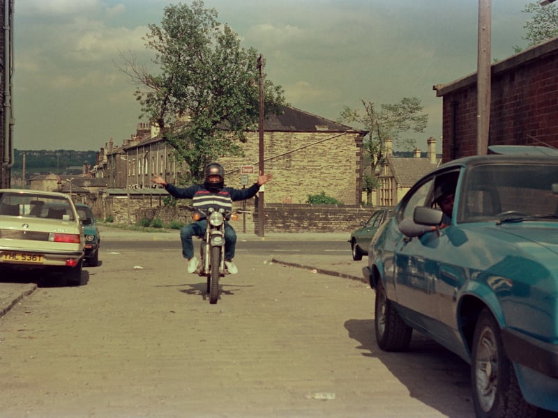 Sutty on his motorcycle.