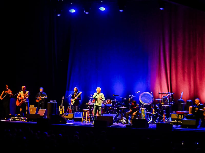 Roger Daltrey was backed by a full band for the show.