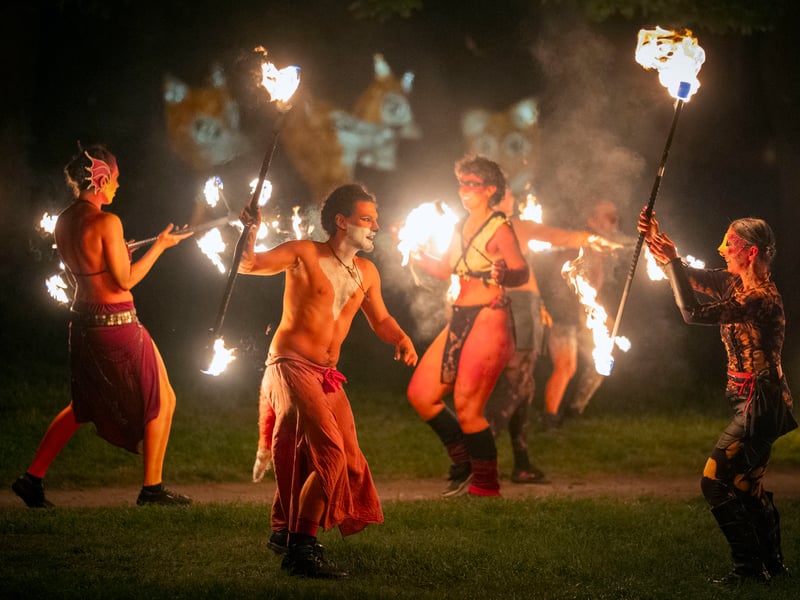 Fire plays a major part in the celebrations.