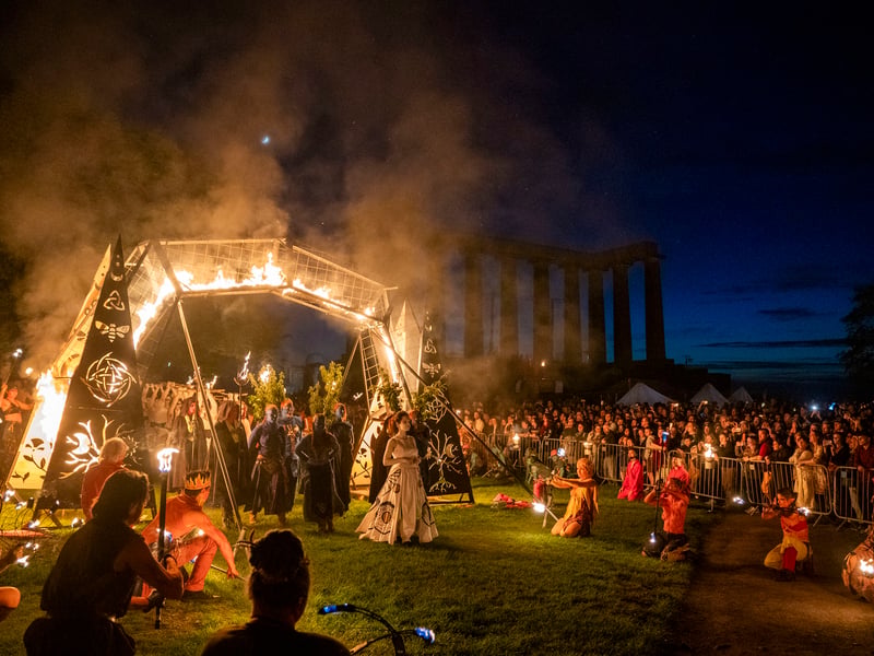 The event ended with the lighting of the Beltane bonfire.