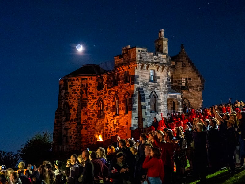 Calton Hill provided a suitably atmospheric location for the event.