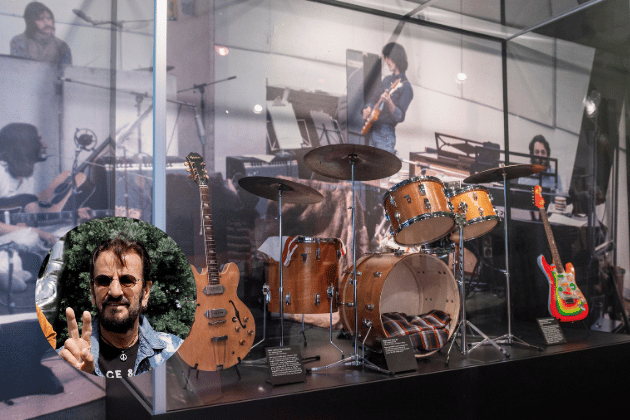 The Ludwig drum kit was used by The Beatles' drummer Ringo Starr during many of the band's early recordings and live performances between May 1963 and February 1964, a pivotal period in their rise to fame. It sold for $2.2 million in 2015 at Julien's Auctions.