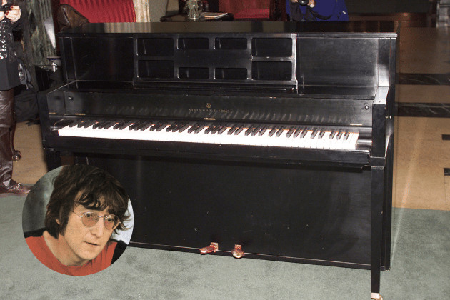 Sold for $2.739 million in 2000 at auction. This upright piano was used by Lennon to compose and record his iconic anthem for peace, Imagine, in 1971. It was purchased by singer George Michael, who later loaned it to a museum.