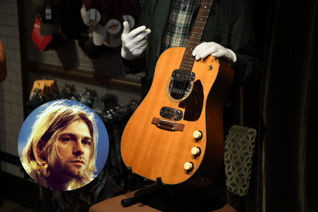 Sold for $6 million in 2020 at Julien's Auctions. This was the acoustic guitar the Nirvana frontman played during the band's iconic "MTV Unplugged" performance in 1993, just five months before his death. It holds the record for the most expensive guitar ever sold at auction.
