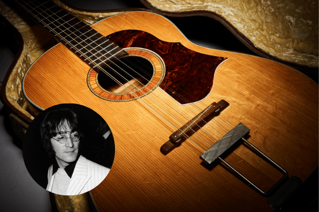 Sold for $2.85 million in 2024 at Julien's Auctions. This 12-string acoustic guitar, once thought lost, was used by John Lennon during the recording of The Beatles' seminal 1965 album Rubber Soul and also made an appearance in the band's film Help!.