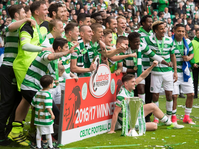 The record points total in Scottish Premiership history came in Brendan Rodgers first season in charge of the club. Celtic won all three domestic tournaments, completing a domestic treble, while going undefeated in 47 domestic games.