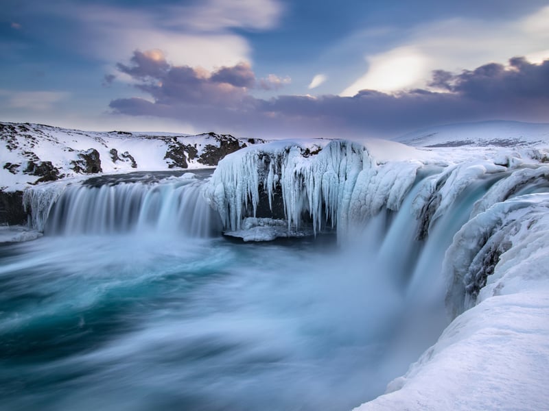 The unique geological formations and volcanic landscapes around Mývatn Lake in Iceland contributed to the snowy Starkiller Base exterior in The Force Awakens, offering a stark and powerful visual.