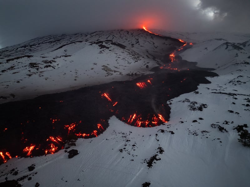 The volcanic slopes of Mount Etna provided the fiery and dangerous landscape of the planet Mustafar during the epic duel between Anakin Skywalker and Obi-Wan Kenobi in Revenge of the Sith.