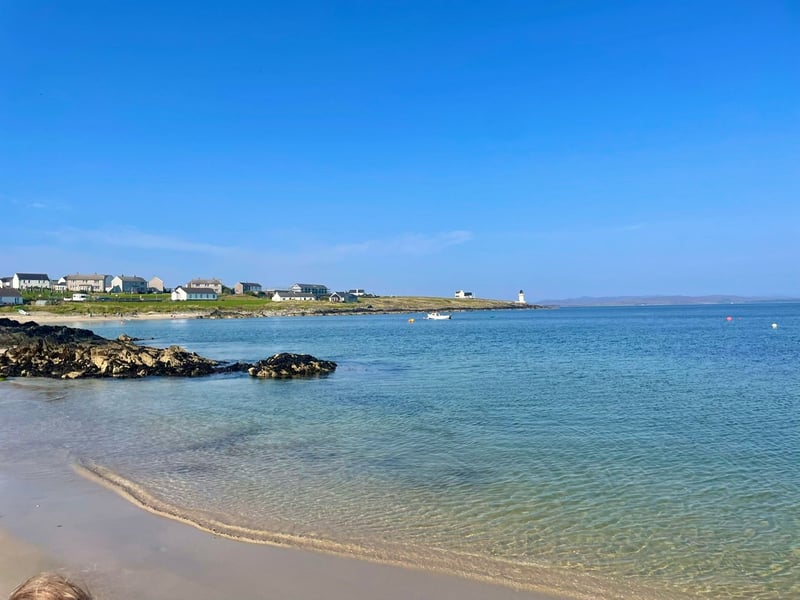 The beach at Port Charlotte, on the Isle of Islay.