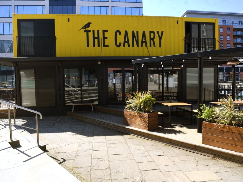 The Canary bar, located at Leeds Dock, is an industrial waterside hangout offering HD sports screenings, plenty of food deals and signature cocktails.