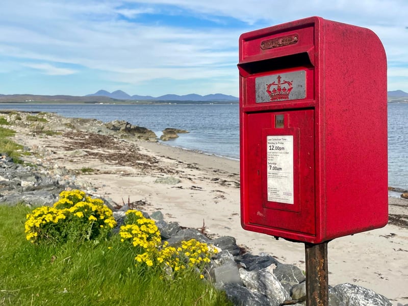 The Paps of Jura in the background, taken from Bruichladdich.