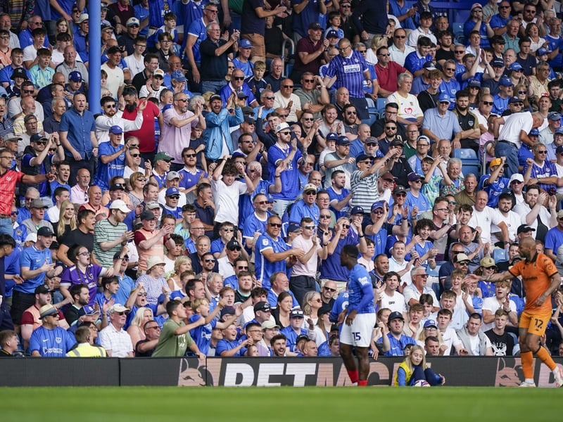 20.420 fans were inside Fratton Park for the final game of the season.
