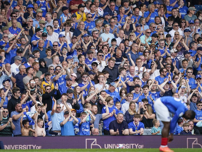 The Fratton faithful appluad goalscorer Christian Saydee.