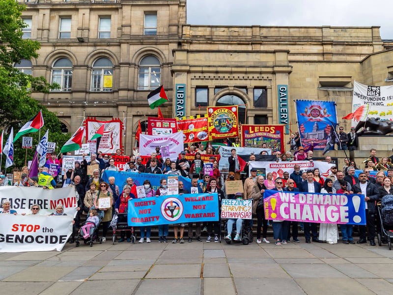 There was no shortage of supporters for the gathering on Saturday afternoon. 