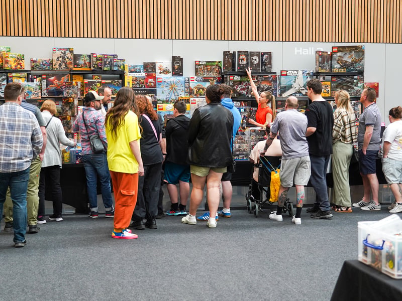 A number of LEGO sets were on sale at one stand which proved popular.