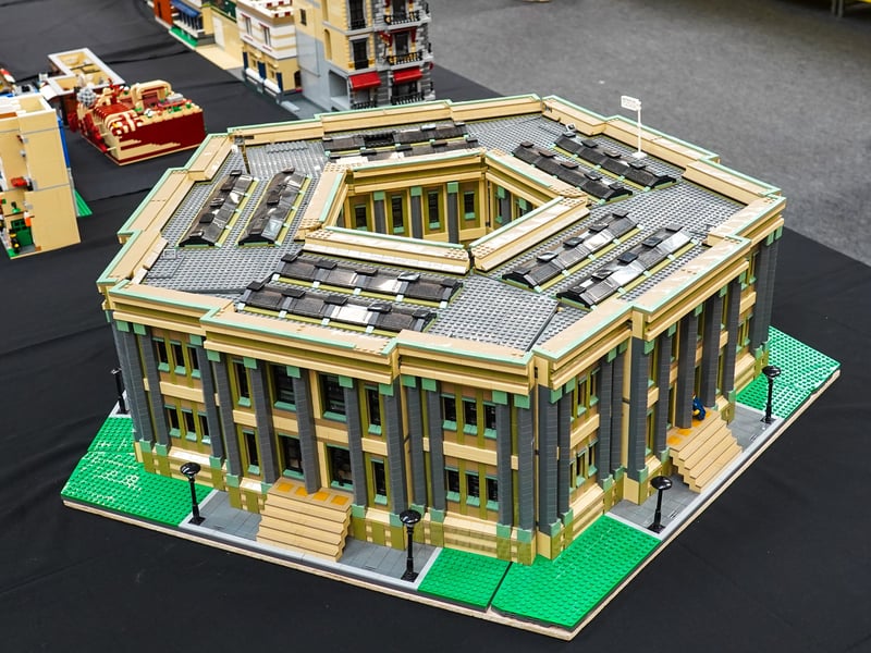 One of the impressive LEGO designs on display.