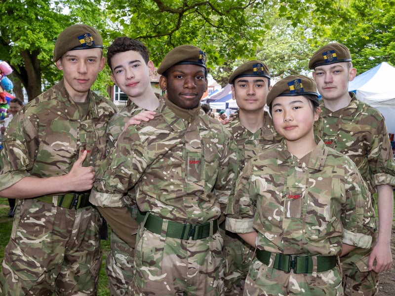 Thousands of people descended to St Marys Church on Bank Holiday Monday for its VE Day celebrations. 

Pictured:  Cadets from 10 Platoon, Barrosa Company

Pictures: Alex Shute