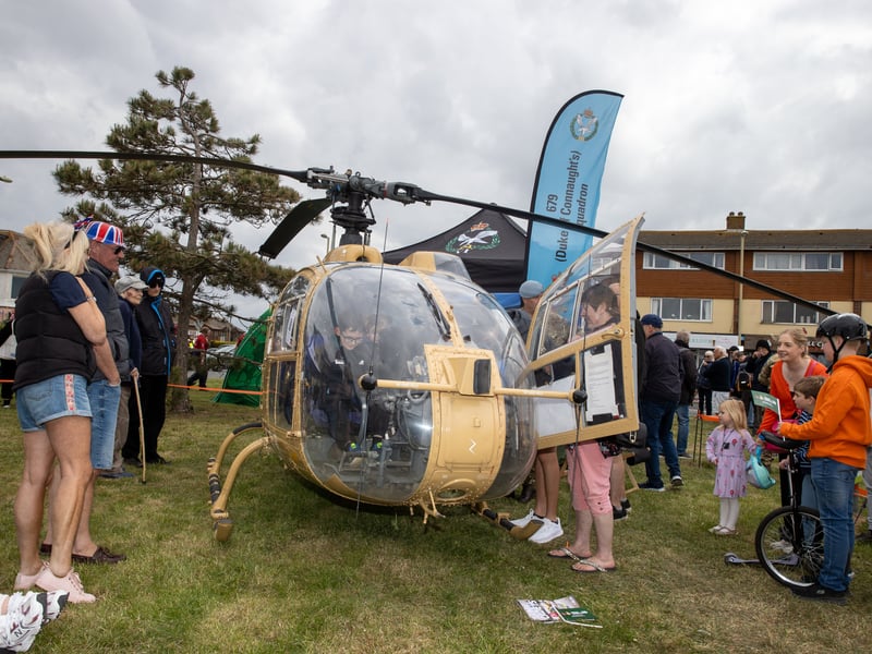 Hundreds of people turned out to celebrate VE Day on Hayling Seafront over the weekend.

Pictured - A helicopter 

Picture: Alex Shute