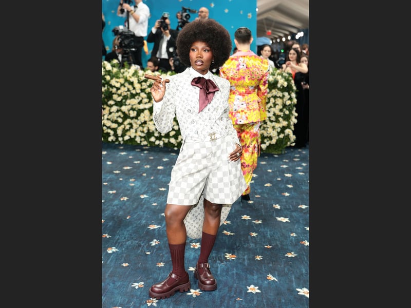US rapper and singer Doechii attending the 2025 Met Gala