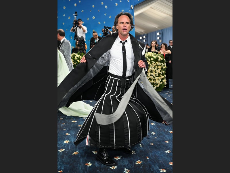 US actor Walton Goggins attends the 2025 Met Gala.