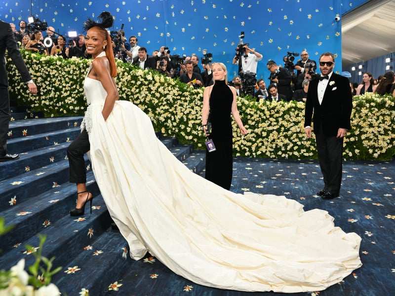 US actress Keke Palmer arrives for the 2025 Met Gala at the Metropolitan Museum of Art