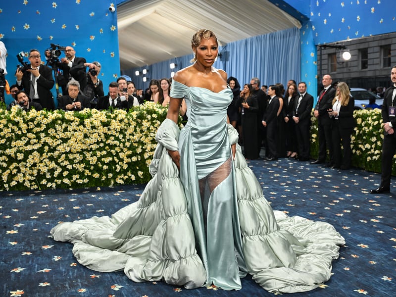 Former tennis player Serena Williams arrives for the 2025 Met Gala at the Metropolitan Museum of Art