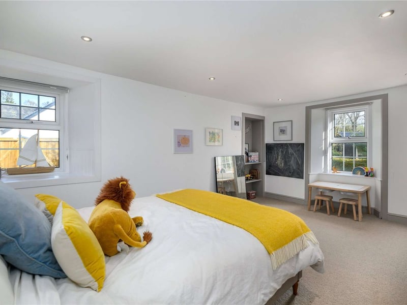 One of the three bedrooms in the house.