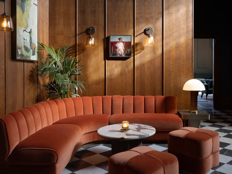 Comfortable and stylish seating in the new reception space.