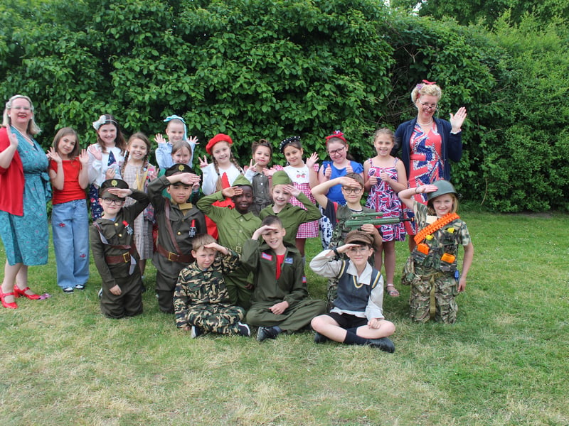 Pupils at Stamshaw Junior School have celebrated VE Day by wearing non-school uniform. 
