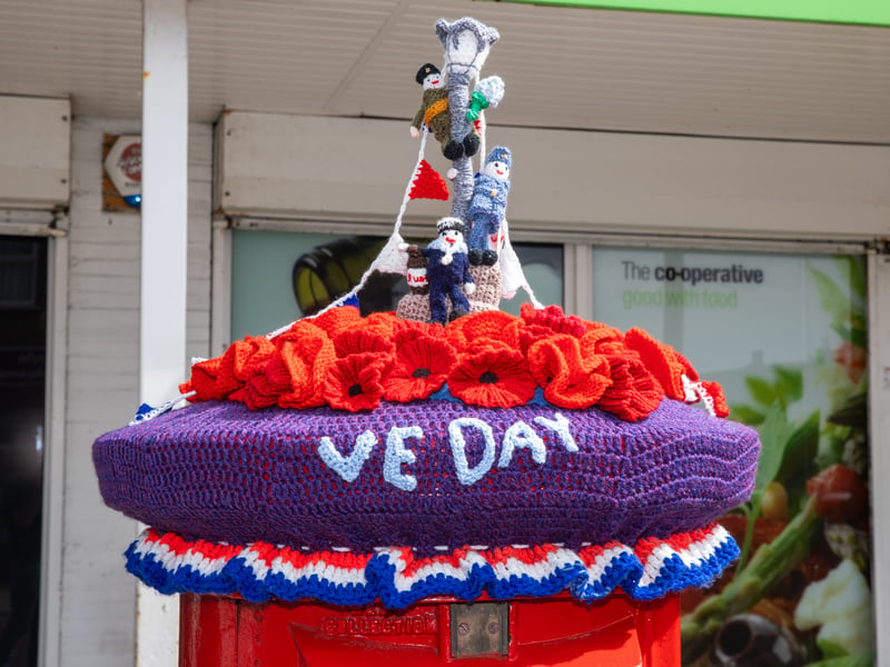 A fantastic post box topper has appeared on Gudge Heath Lane, Fareham, celebrating VE Day 80.

Pictured - VE Day 80 post box topper on Gudge Heath Lane

Picture: Alex Shute