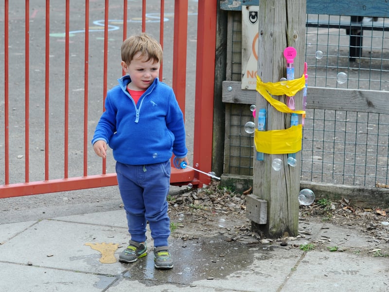 Connors Toy Library held a VE Day celebration at Anchorage Lodge in Anchorage Park, Portsmouth. 

Pictured is: Charlie Williams (2) from Portsmouth

Picture: Sarah Standing (080525-6212)