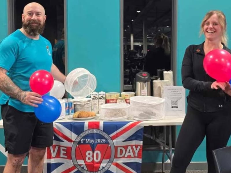 The team at PureGym, North Harbour, have celebrated VE Day with cakes and coffee. 
