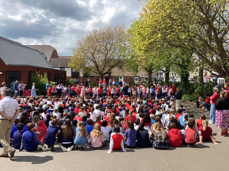 Year 4 students at Craneswater Junior School have put on a special assembly for parents and carers this week commemorating the events that unravelled 80 years ago. 

Pictured: Year 4 students 