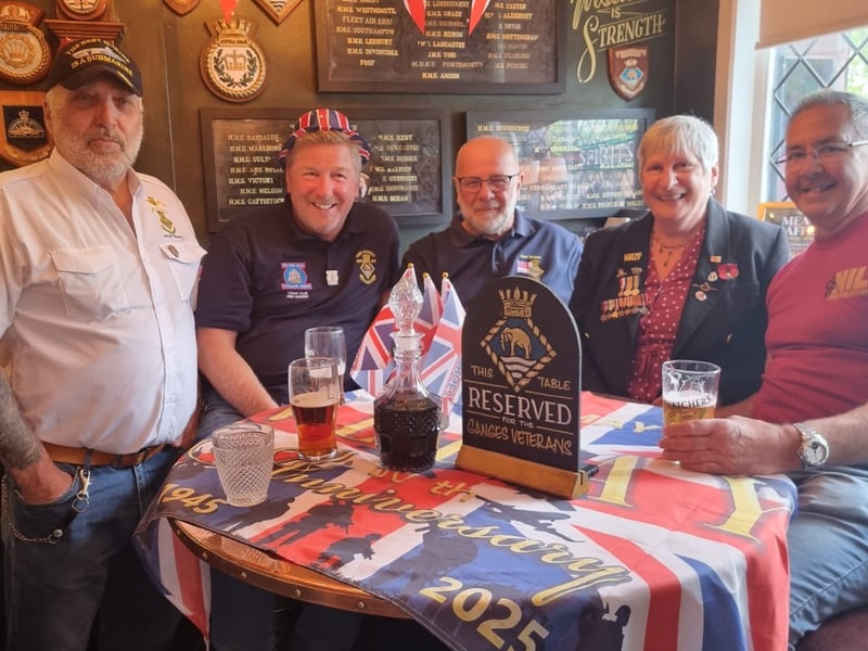 The Ship Anson welcomed veterans from HMS Tiger and HMS Ganges to celebrate VE Day 80. 