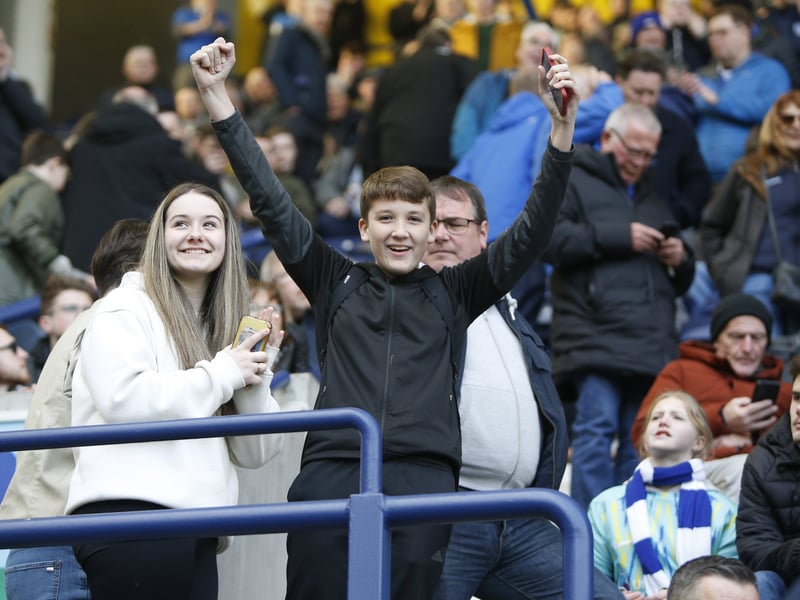 There were 3,624 supporters in the away end - along with David Norris and Callum Lang.