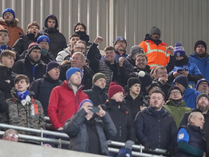 Fair play to these fans who made the long trip to Sunderland.