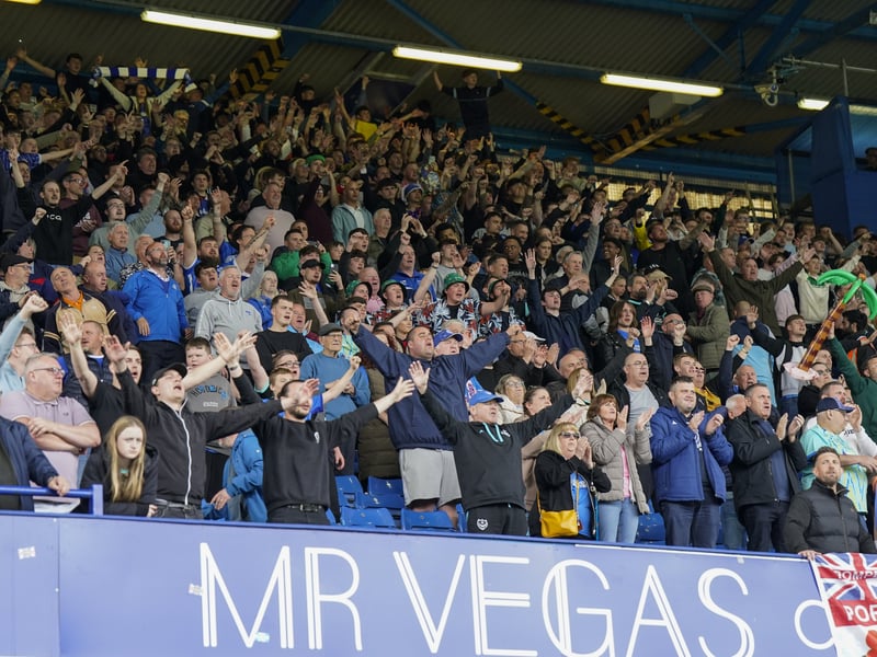 2,801 Pompey fans at Hillsborough.