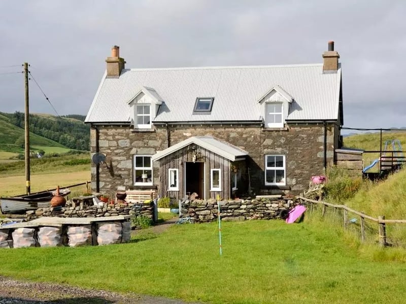 In lot one of the estate that's for sale is this three bedroom and two reception room stone farmhouse.