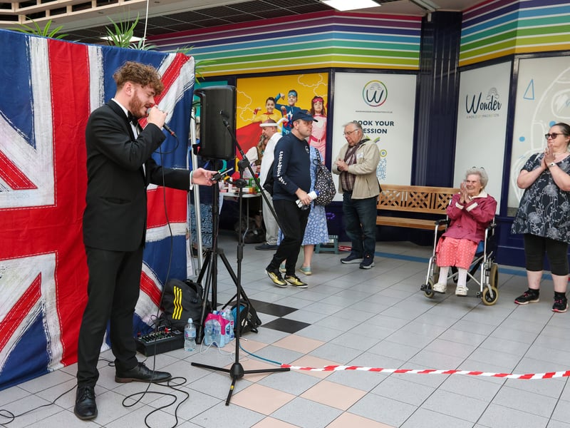 Families enjoyed the VE Day celebrations that took place in Havant town centre this weekend. 

Pictured: Archie Mac sings songs of the 1940s

Picture: Chris Moorhouse 