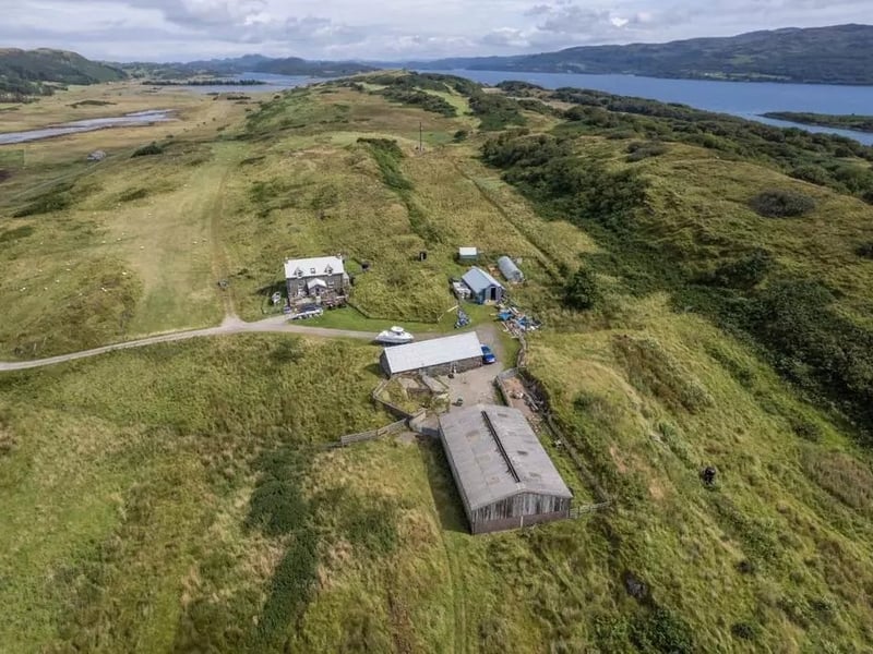 There are three buildings at New Ulva, close to the house - a general purpose store, former barn and a livestock shed.
