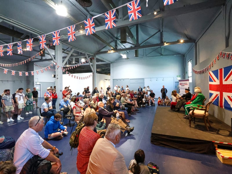 The Portsmouth Historic Dockyard hosted a VE day event  where veterans were interviewed about their wartime memories. 

Pictured: Members of the audience listen to the stories

Picture: Chris Moorhouse (100525-33)