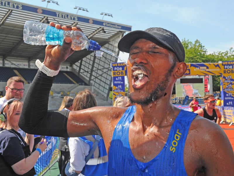 Mohamed Ashir of Leeds City AC, who was second in the marathon.