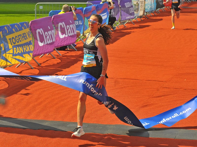 Katie Brown was the female inner of the half marathon, which also took place today.