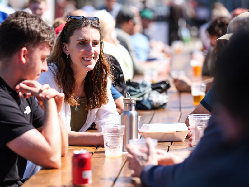 People have been lapping up the sunshine. 

Picture: Chris Moorhouse (100525-71)