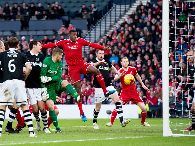 The Centre back was a mid-season loan signing from West Brom and scored on debut in a 2-1 League Cup semi final defeat to Dundee United. That was the only highlight of his Dons stint and the Montserrat international now plays for EFL side Walsall.