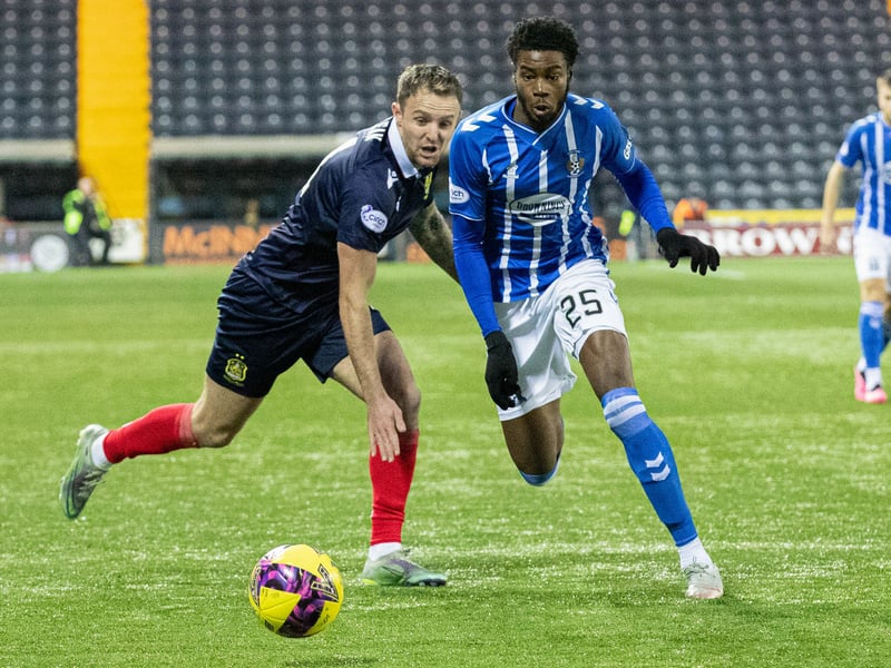 The right back arrived on loan from Arsenal after a spell at Crewe Alexandra and was in and out of the Killie team during his time in Ayrshire. Moved to Belgian side Kortrijk in 2023 and has spent time on loan at St Mirren this season.