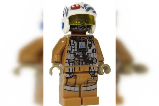 This version of the Finch Dallow pilot minigure sw1005 is exclusive to the LEGO Resistance Bomber (Finch Dallow) set 75188-2, first introduced in 2018. The Star Wars minifigure is particularly rare due to the late addition of the character to the set, with only a small number containing this specific minifigure. It is worth an estimated £1,062.37, according to BrickEconomy.com.