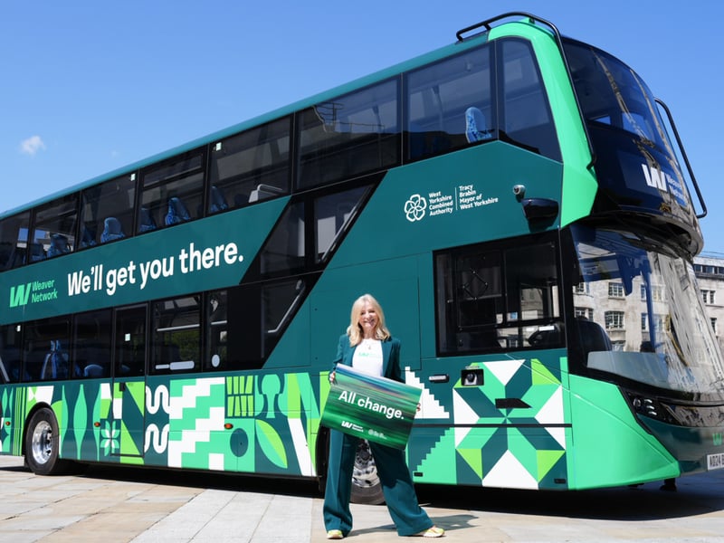 Complete: In May, West Yorkshire Mayor Tracy Brabin officially launched the Weaver Network. The branding will be gradually introduced, starting with existing planned replacements at bus stops and stations before it is applied to buses when they are taken under local control from 2027.